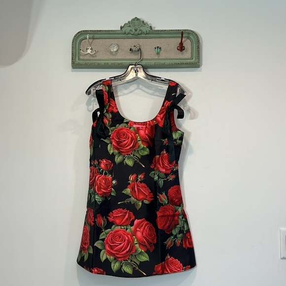 Brand new bed of roses pixie mini dress fit and flare medium black and red nwt - Picture 3 of 8